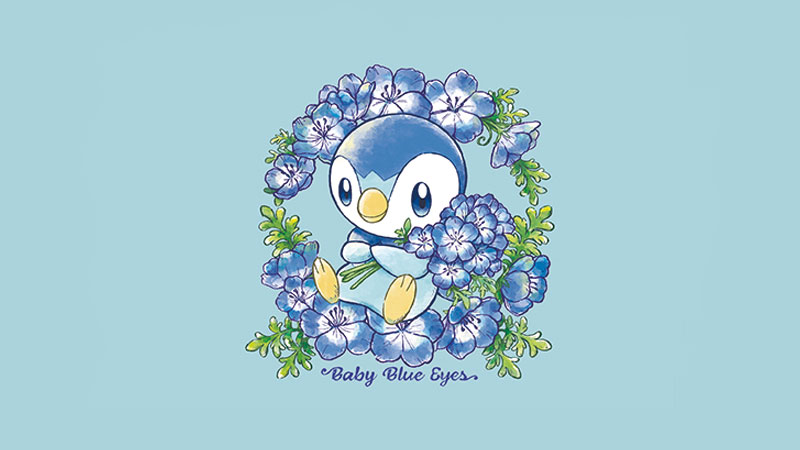 ネモフィラのお花をちりばめた 青いポケモンたちのグッズ Baby Blue Eyes が登場 3 12 土 発売予定 ポケモンだいすきクラブ