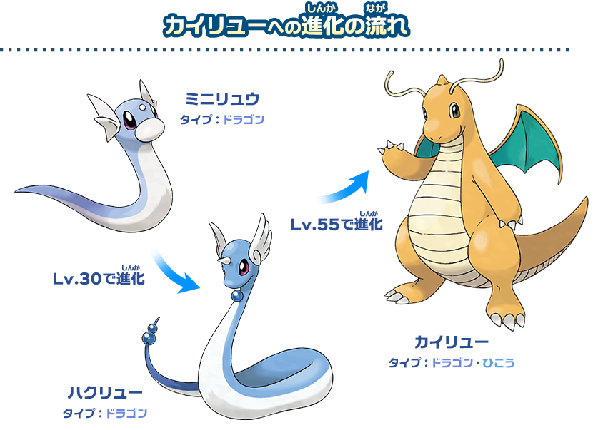 ポケットモンスター　カイリュウ　ミニリュウ　ハクリュウ　5個☆