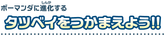 ボーマンダに進化するタツベイをつかまえよう！