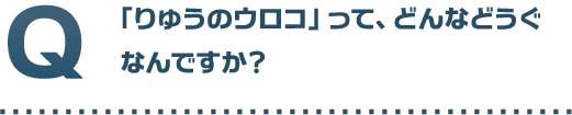 「りゅうのウロコ」って、どんなどうぐなんですか？